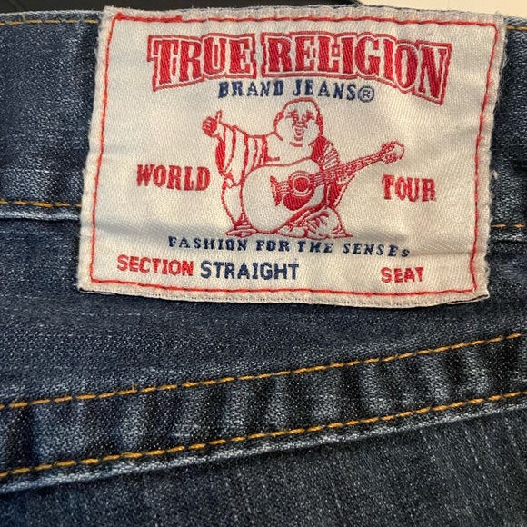 True Religion Men's Straight Leg Flap Pocket Jeans Size 33 - Picture 6 of 6